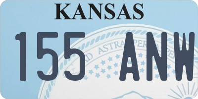 KS license plate 155ANW