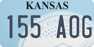 KS license plate 155AOG