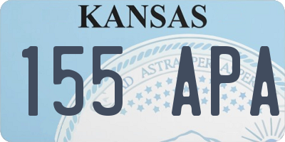 KS license plate 155APA