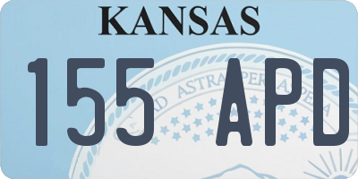 KS license plate 155APD