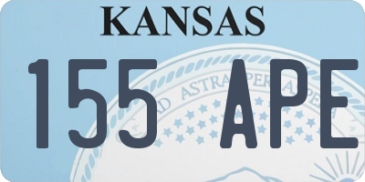 KS license plate 155APE
