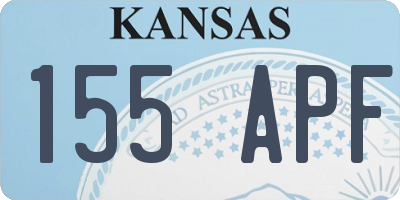 KS license plate 155APF