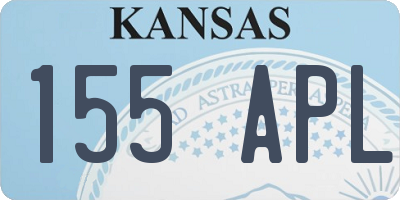 KS license plate 155APL