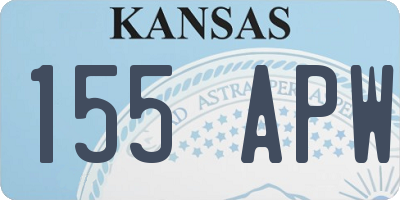 KS license plate 155APW