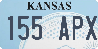 KS license plate 155APX