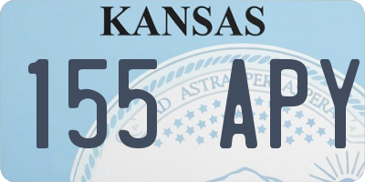 KS license plate 155APY