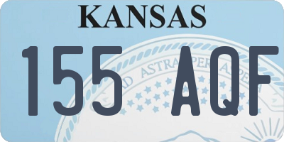 KS license plate 155AQF