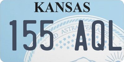 KS license plate 155AQL