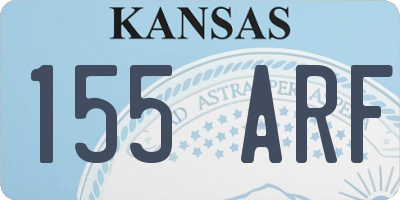 KS license plate 155ARF