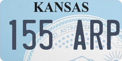 KS license plate 155ARP