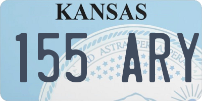 KS license plate 155ARY