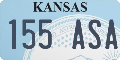 KS license plate 155ASA