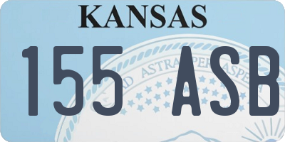 KS license plate 155ASB