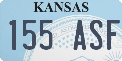KS license plate 155ASF
