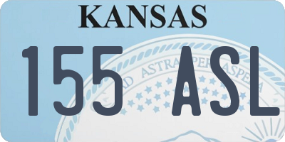 KS license plate 155ASL