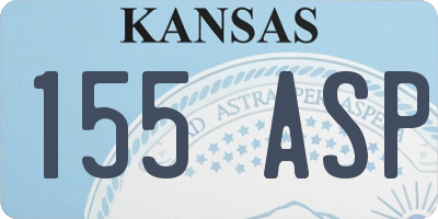 KS license plate 155ASP