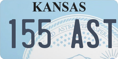 KS license plate 155AST