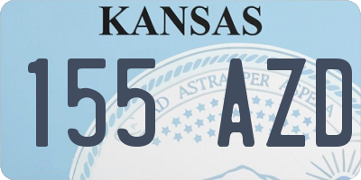 KS license plate 155AZD