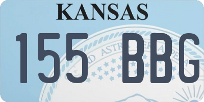 KS license plate 155BBG