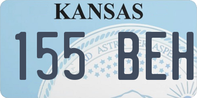 KS license plate 155BEH
