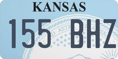 KS license plate 155BHZ