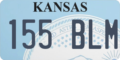 KS license plate 155BLM