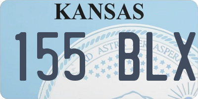 KS license plate 155BLX