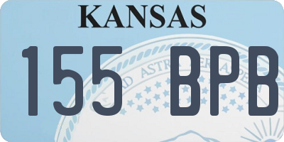 KS license plate 155BPB