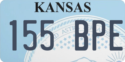 KS license plate 155BPE