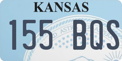 KS license plate 155BQS