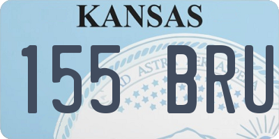 KS license plate 155BRU