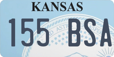 KS license plate 155BSA