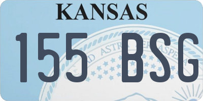 KS license plate 155BSG