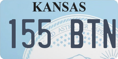 KS license plate 155BTN