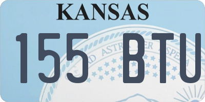 KS license plate 155BTU