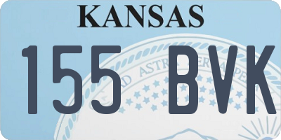 KS license plate 155BVK