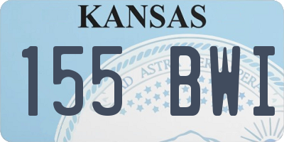 KS license plate 155BWI