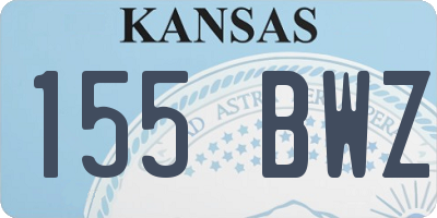KS license plate 155BWZ