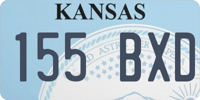 KS license plate 155BXD