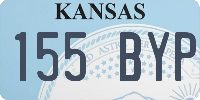 KS license plate 155BYP