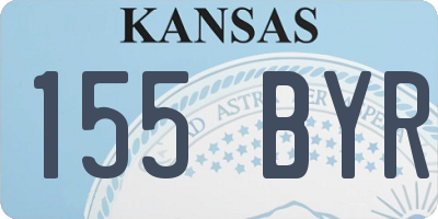 KS license plate 155BYR