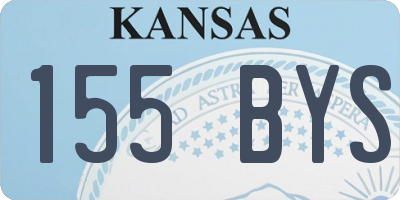 KS license plate 155BYS