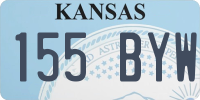 KS license plate 155BYW