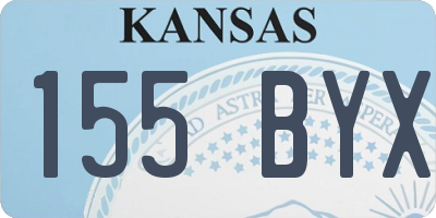 KS license plate 155BYX
