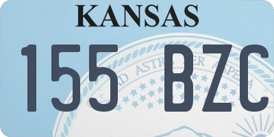 KS license plate 155BZC
