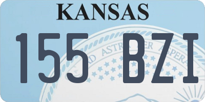 KS license plate 155BZI