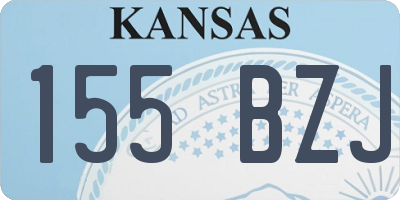 KS license plate 155BZJ