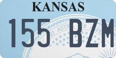 KS license plate 155BZM
