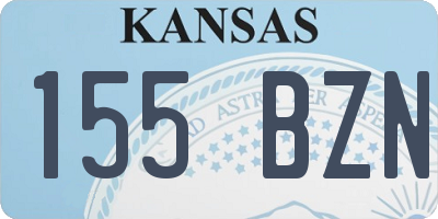 KS license plate 155BZN