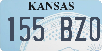 KS license plate 155BZO